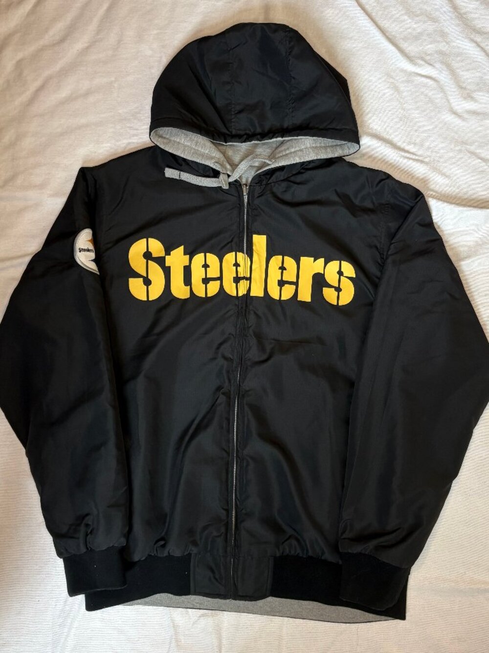 Reversible Men's Pittsburgh Steelers Zip Up Hoodie Jacket